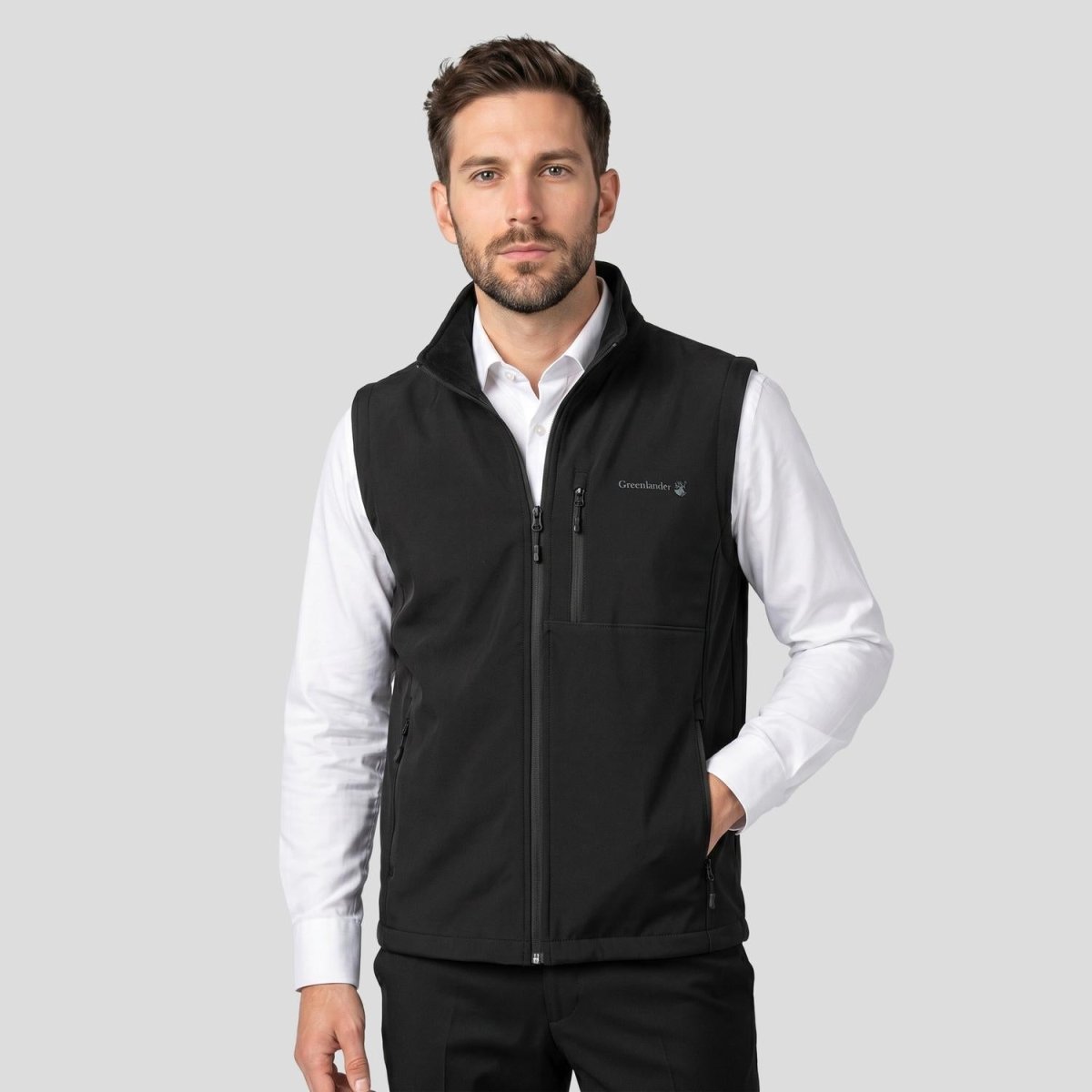 Chaleco softshell para hombre con bolsas al costado Greenlander - Greenlander