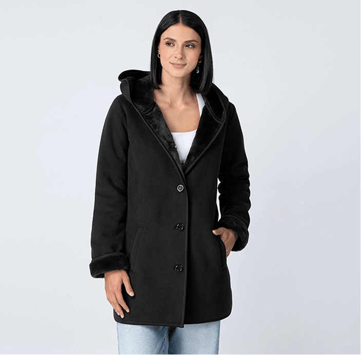 Chamarra Abrigo Fleece para Mujer con Gorro y Forro Afelpado | Greenlander - Greenlander