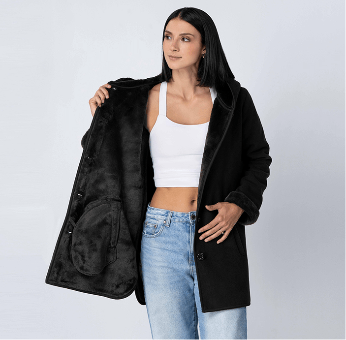 Chamarra Abrigo Fleece para Mujer con Gorro y Forro Afelpado | Greenlander - Greenlander