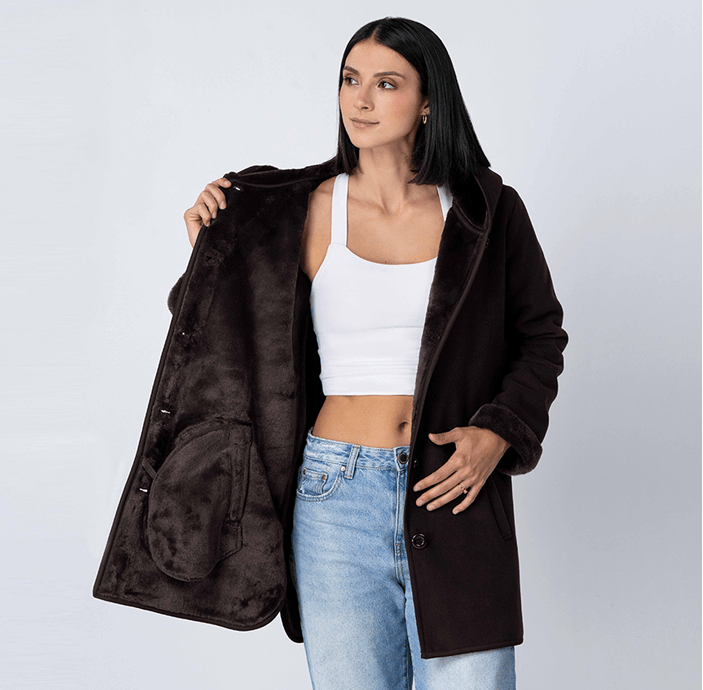 Chamarra Abrigo Fleece para Mujer con Gorro y Forro Afelpado | Greenlander - Greenlander