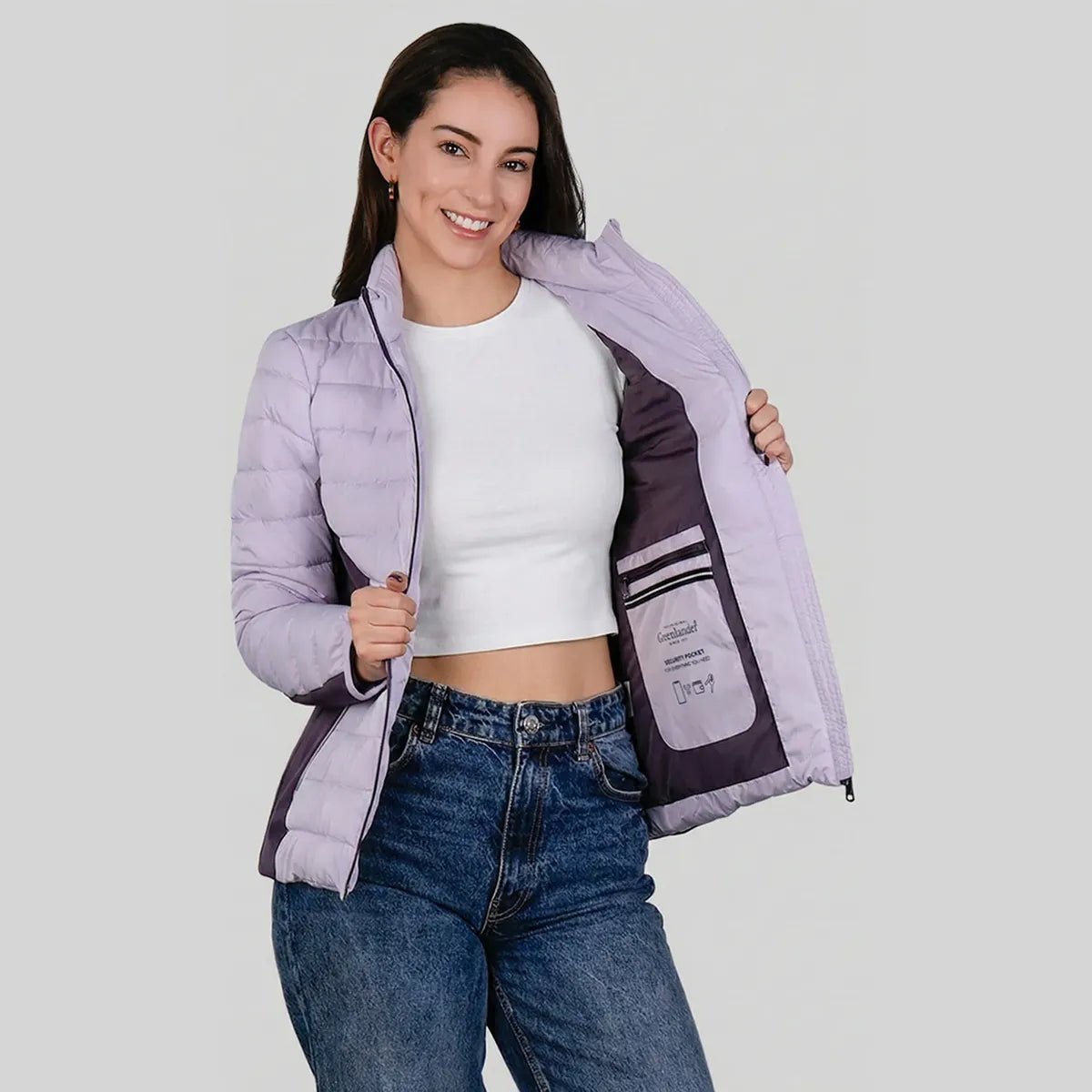 Chamarra Acolchada Capitonada para Mujer con Bolsillos y Cuello Alto | Greenlander - Greenlander