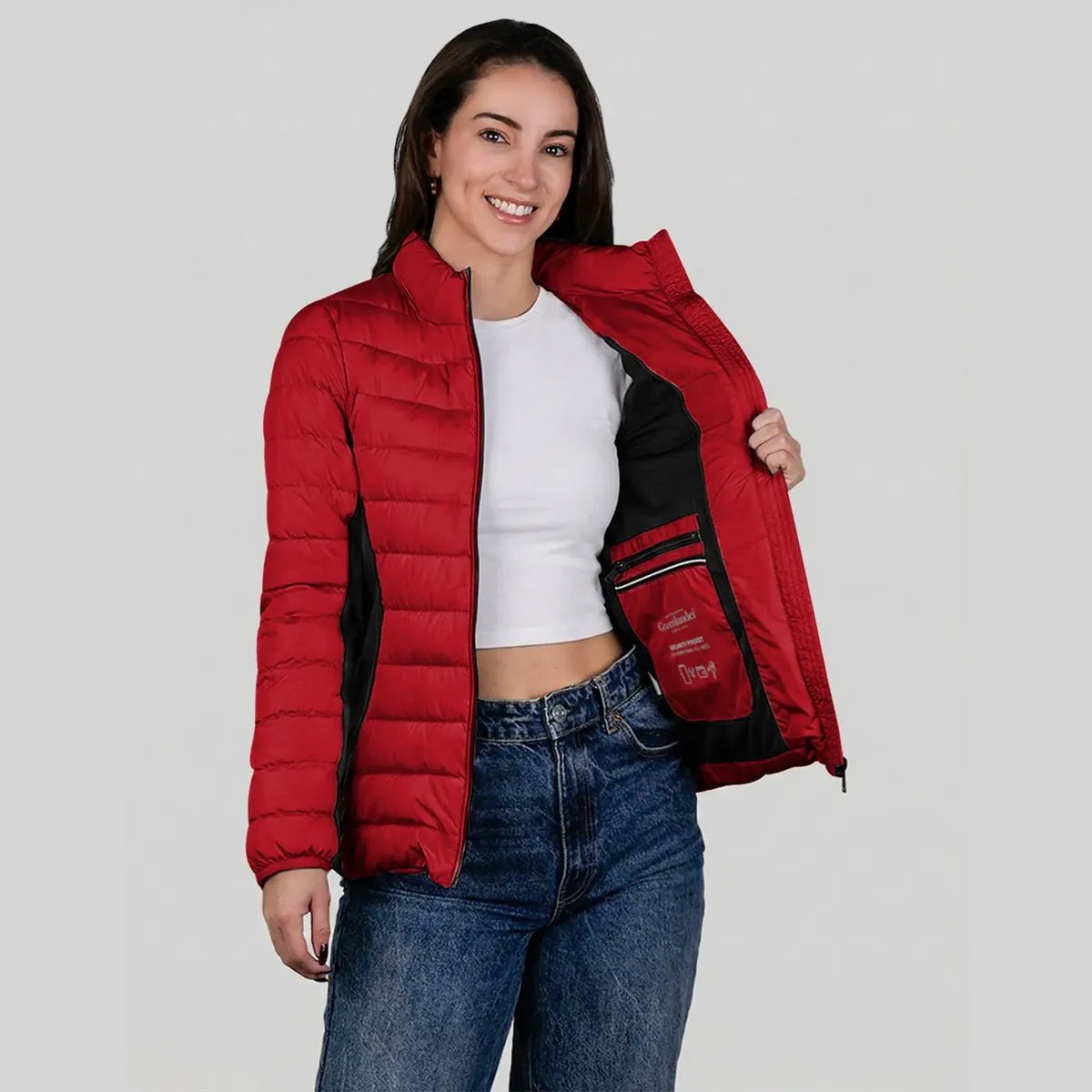 Chamarra Acolchada Capitonada para Mujer con Bolsillos y Cuello Alto | Greenlander - Greenlander