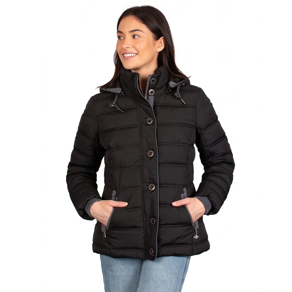 Chamarra Acolchada para Mujer con Gorro y Cuello Alto | Greenlander - Greenlander