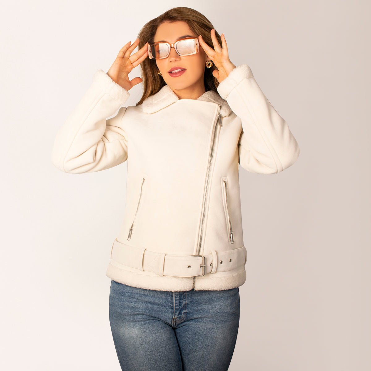 Chamarra Biker Mujer con Sherpa Greenlander - The Original Greenlander