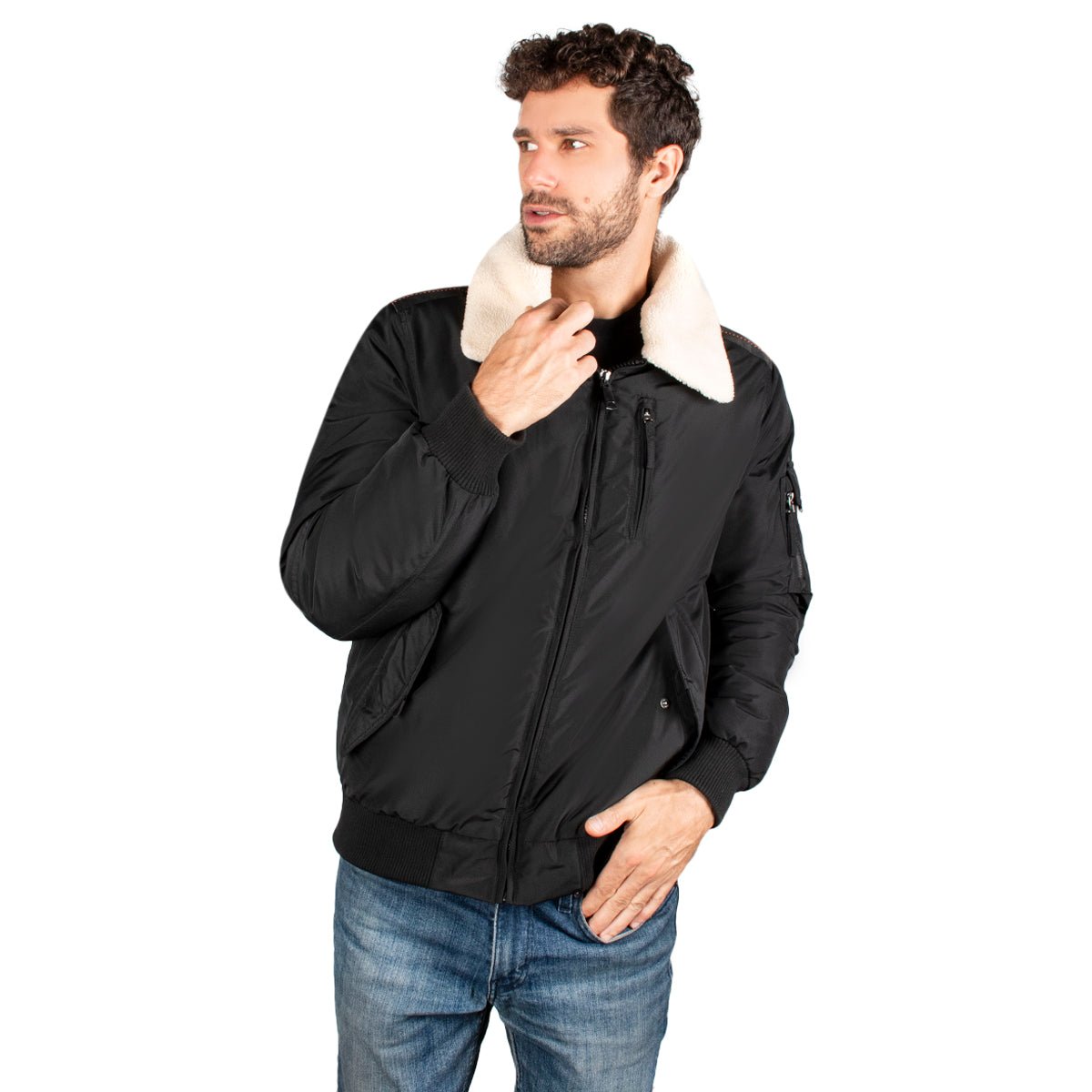 Chamarra Bomber Cuello Desmontable Hombre Greenlander - The Original Greenlander