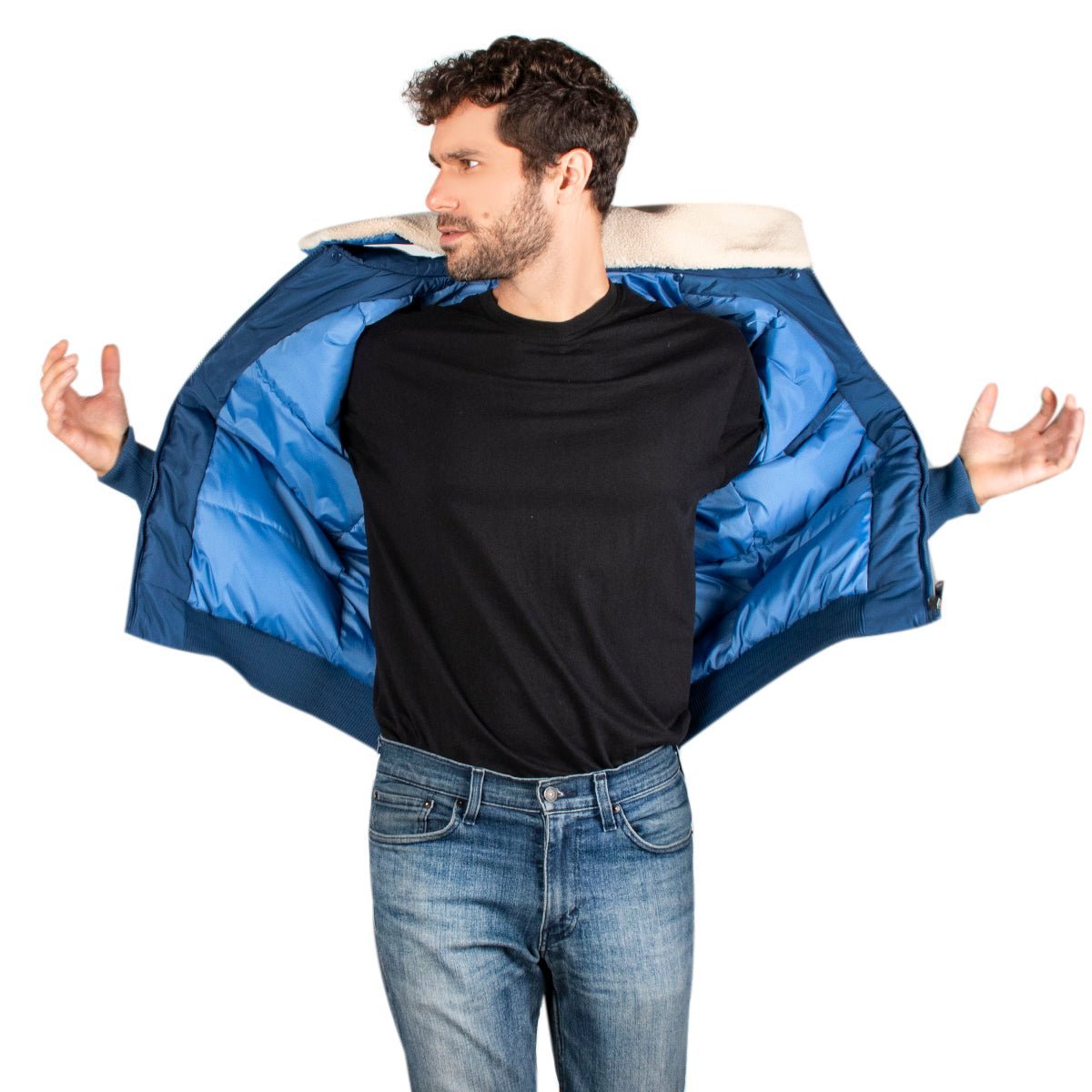 Chamarra Bomber Cuello Desmontable Hombre Greenlander - The Original Greenlander