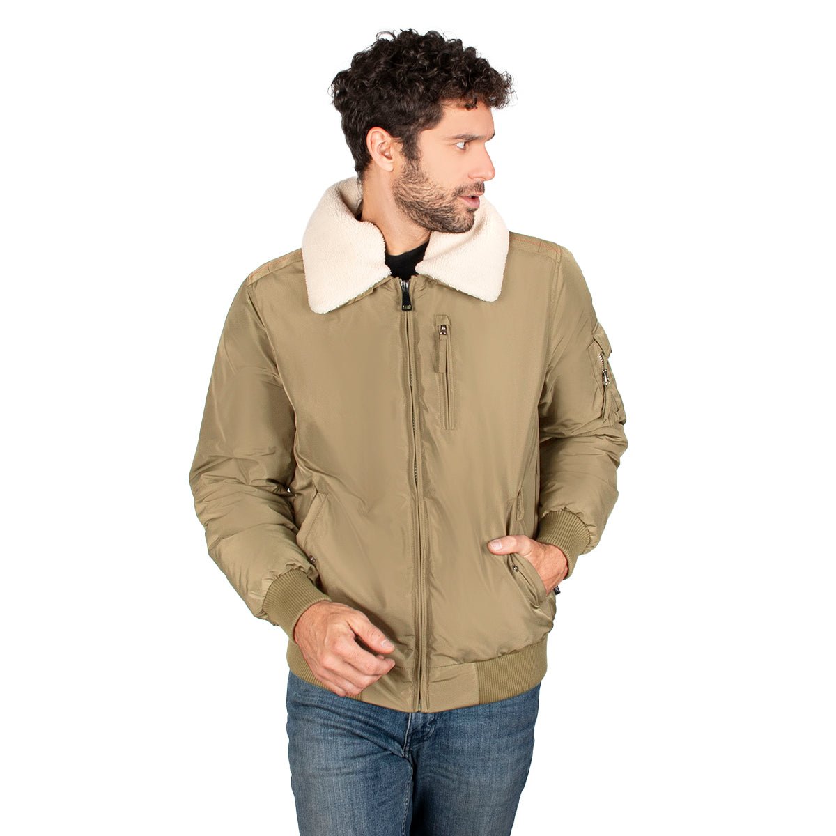 Chamarra Bomber Cuello Desmontable Hombre Greenlander - The Original Greenlander