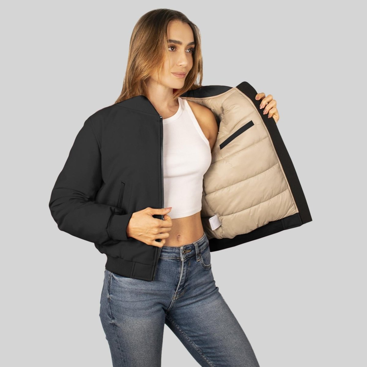 Chamarra bomber para mujer con bolsillo interior Greenlander - Greenlander
