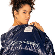 Chamarra Capitonada Brillosa De Pluma Mujer - The Original Greenlander