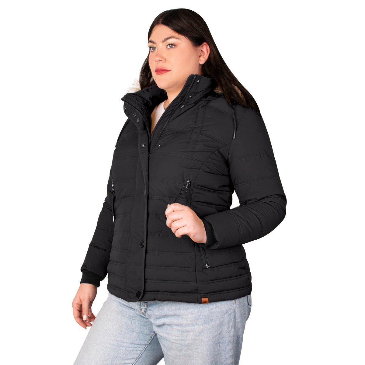 Chamarra Capitonada Con Gorro Desmontable de Peluche Greenlander Mujer Plus Size - The Original Greenlander