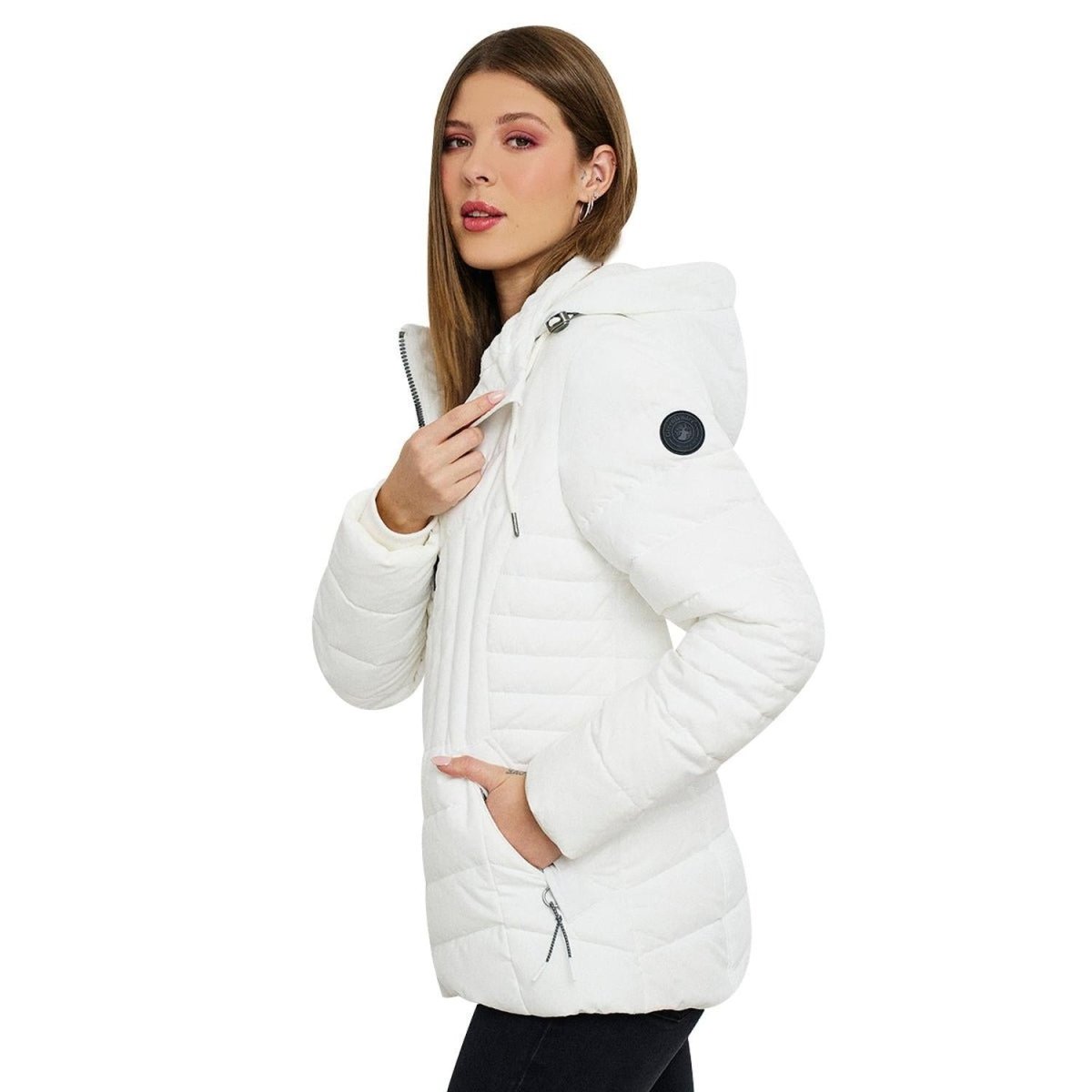 Chamarra Capitonada Con Gorro Desmontable Greenlander Mujer - Greenlander