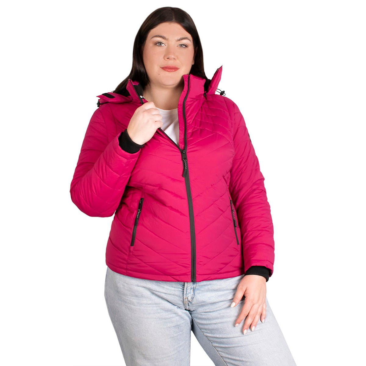Chamarra Capitonada Con Gorro Desmontable Greenlander Mujer Plus Size - The Original Greenlander
