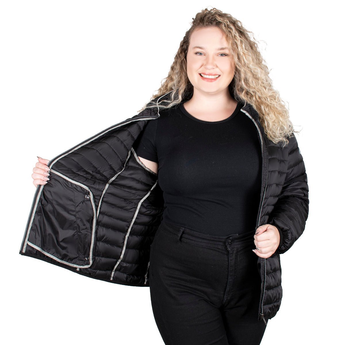 Chamarra Capitonada con Gorro Desmontable Mujer Plus Size - The Original Greenlander