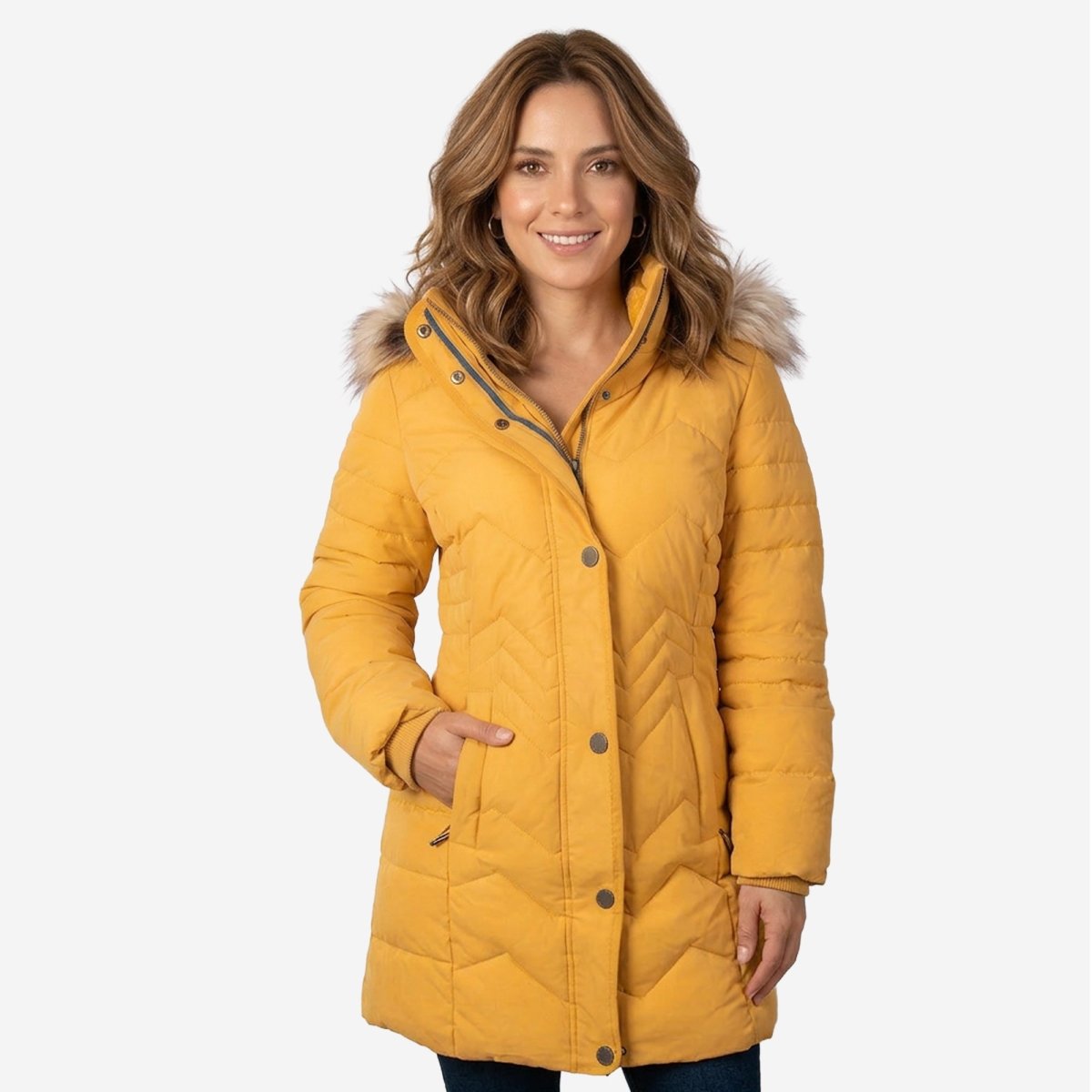 Chamarra Capitonada Con Gorro Desmontable para Mujer - Greenlander