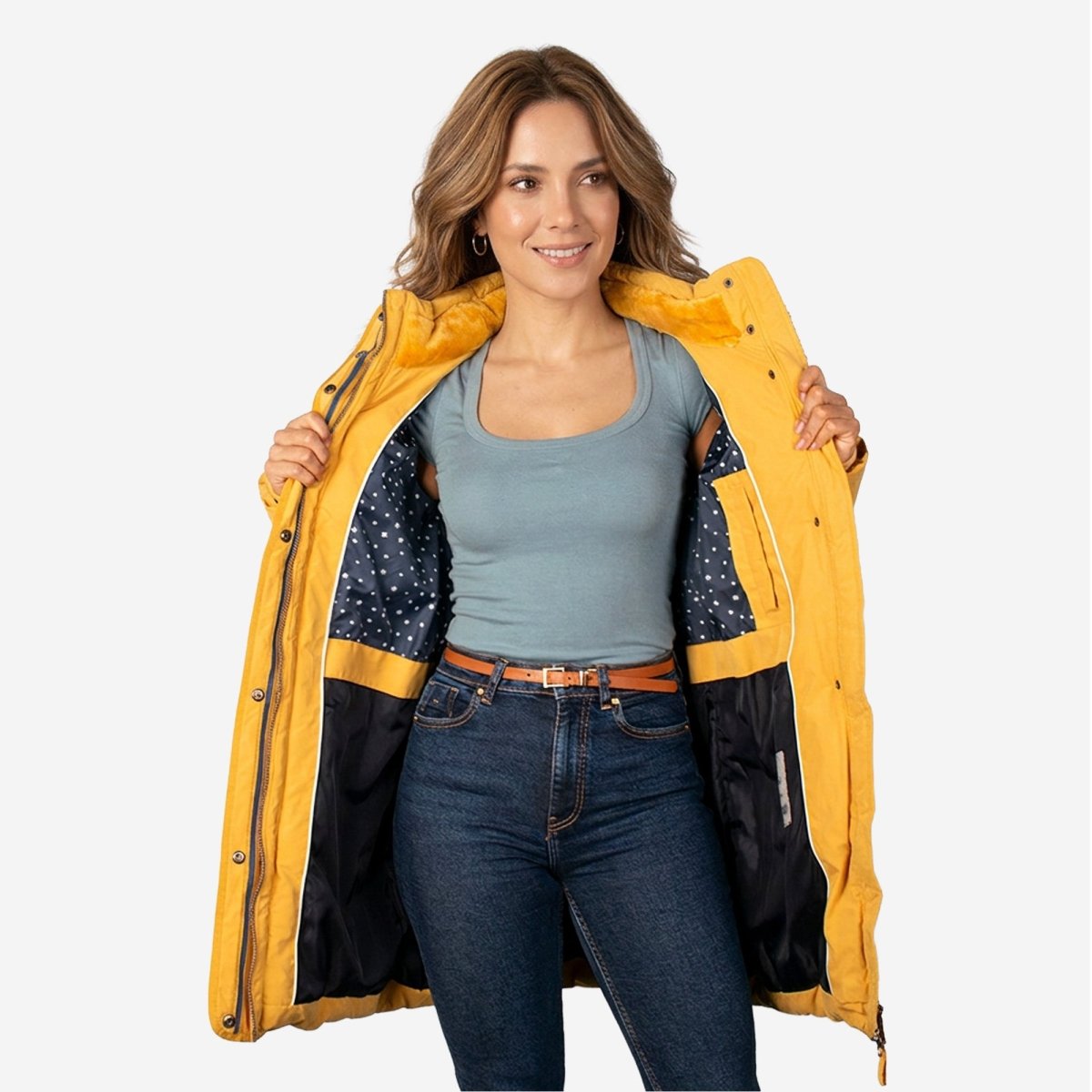 Chamarra Capitonada Con Gorro Desmontable para Mujer - Greenlander