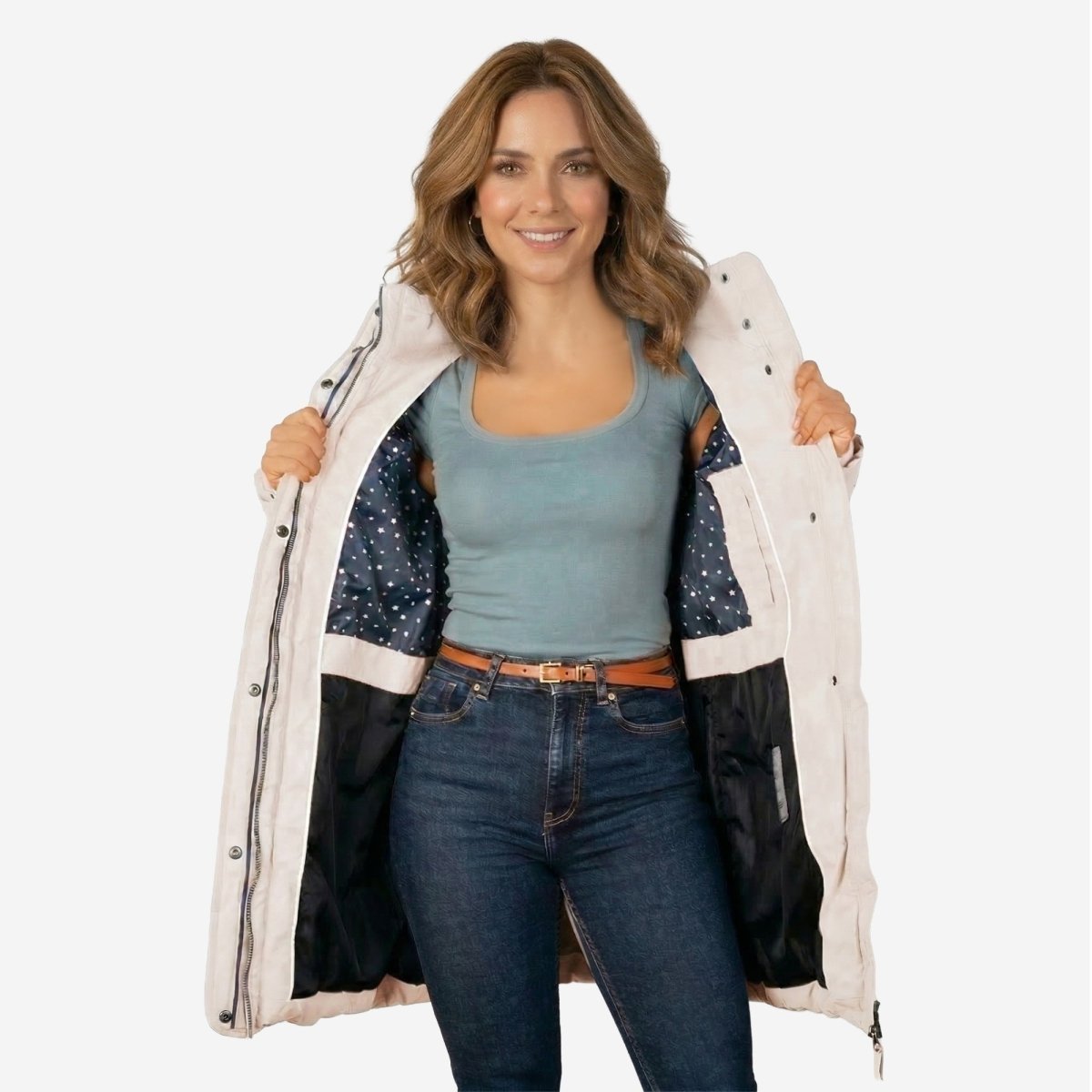 Chamarra Capitonada Con Gorro Desmontable para Mujer - Greenlander