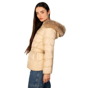 Chamarra Capitonada De Pluma Con Cuello Fur Mujer - Greenlander