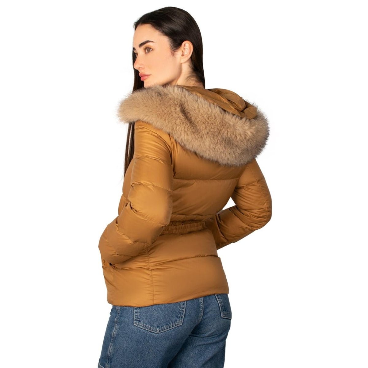 Chamarra Capitonada De Pluma Con Cuello Fur Mujer - Greenlander