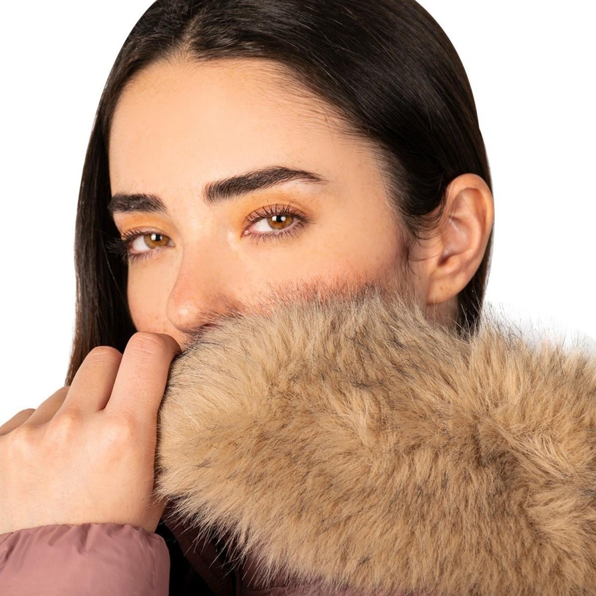 Chamarra Capitonada De Pluma Con Cuello Fur Mujer - Greenlander