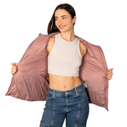 Chamarra Capitonada De Pluma Con Cuello Fur Mujer - Greenlander