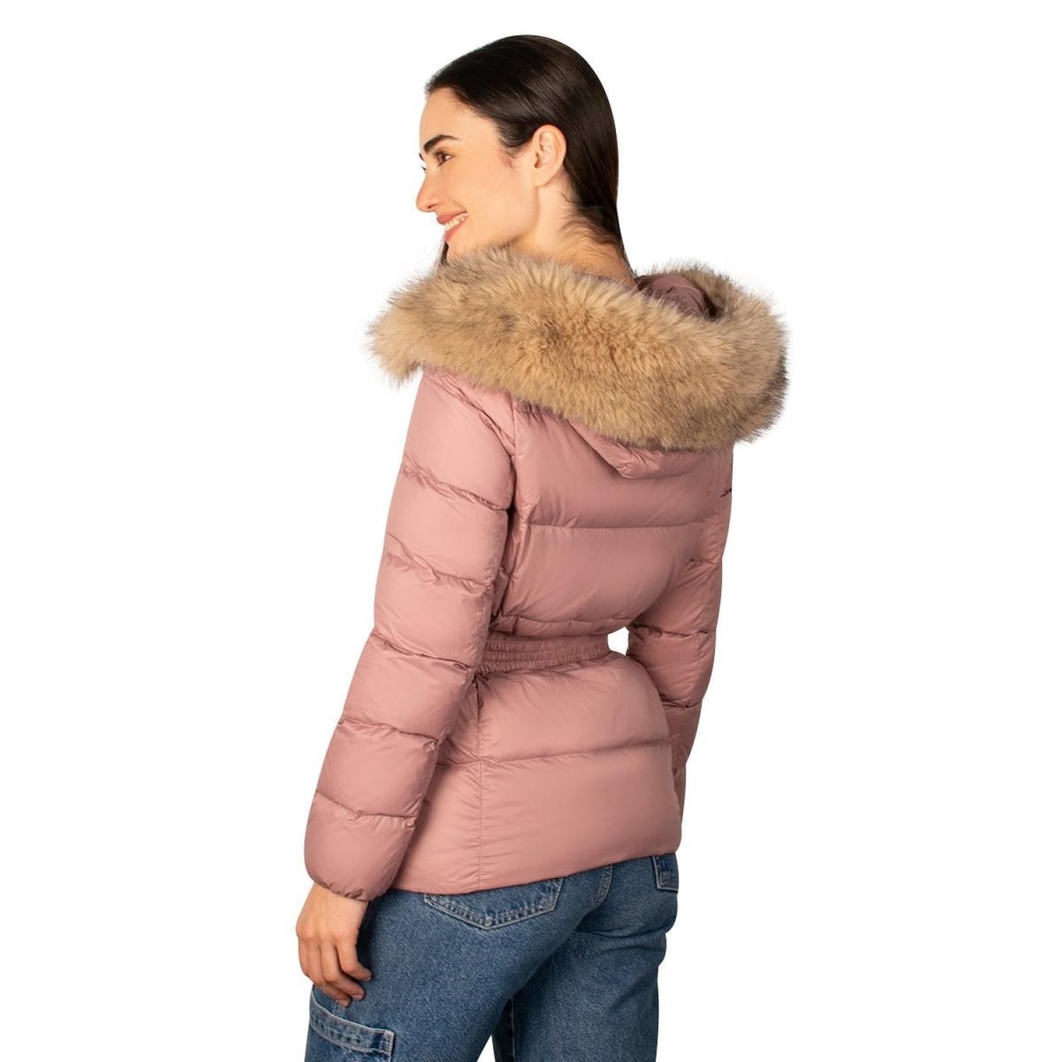 Chamarra Capitonada De Pluma Con Cuello Fur Mujer - Greenlander