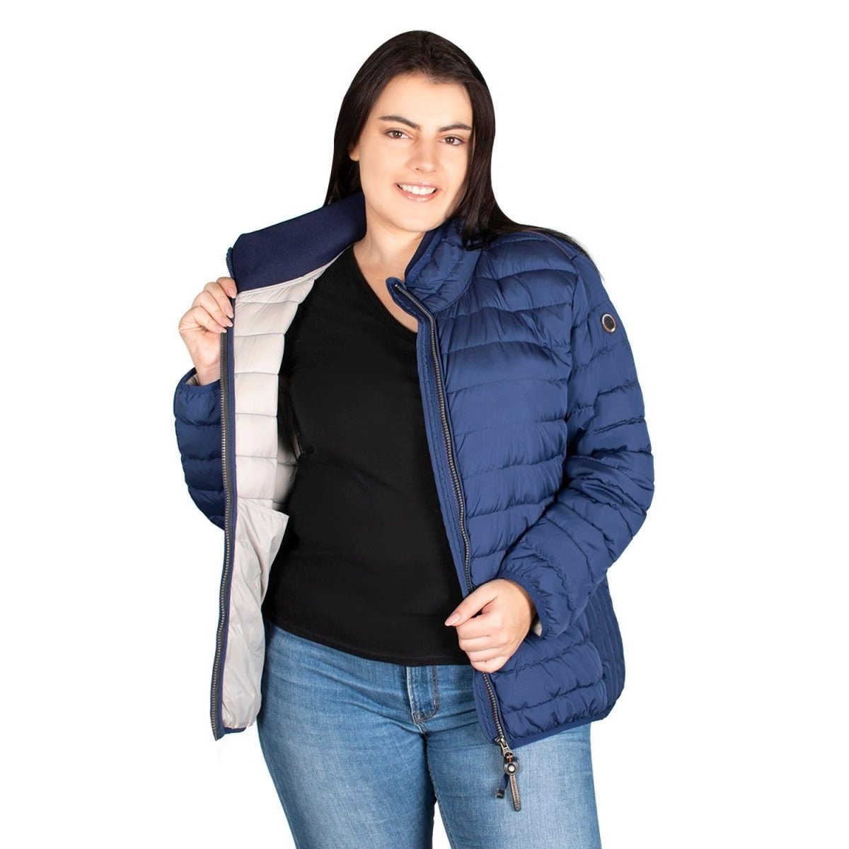 Chamarra Capitonada De Pluma Mujer Plus Size - Greenlander