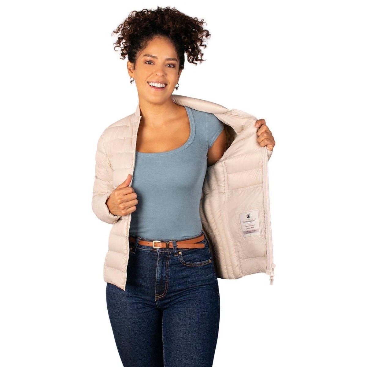 Chamarra Capitonada De Pluma Packable Mujer - Greenlander