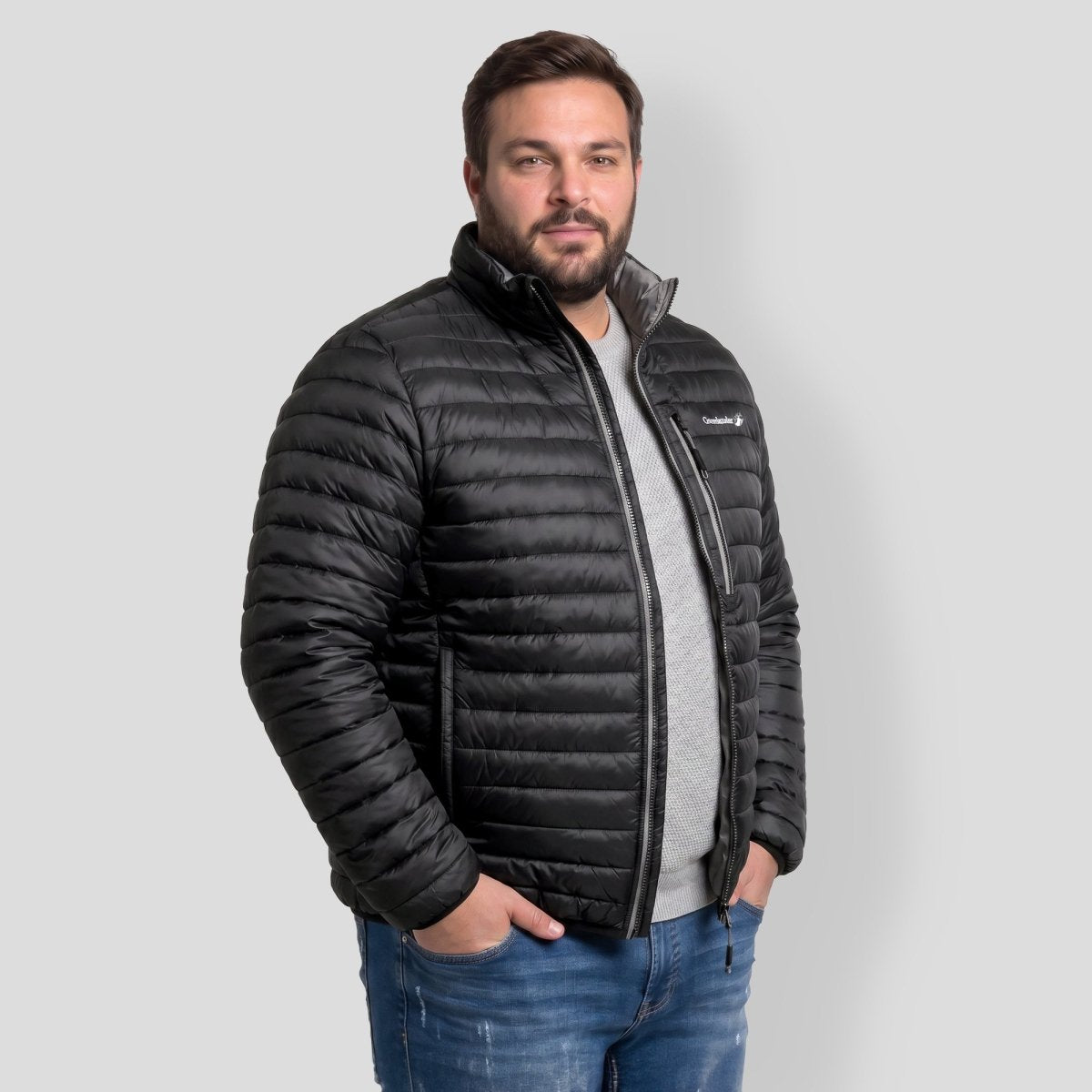 Chamarra Capitonada Empacable Plus Size para Hombre con Capucha Oculta | Greenlander - Greenlander
