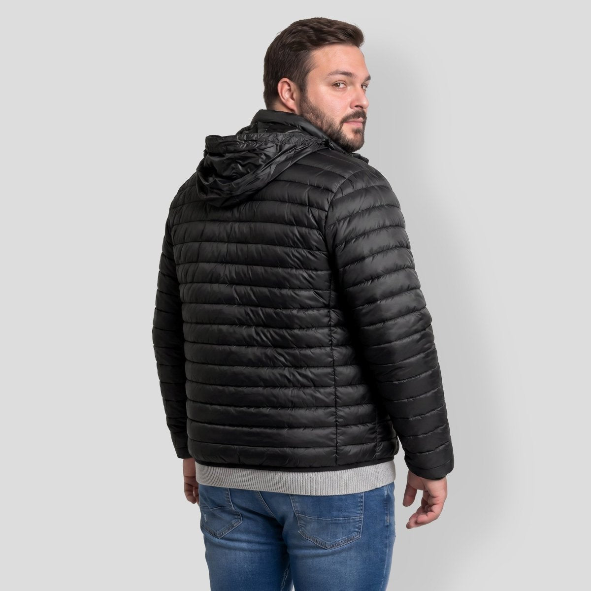 Chamarra Capitonada Empacable Plus Size para Hombre con Capucha Oculta | Greenlander - Greenlander