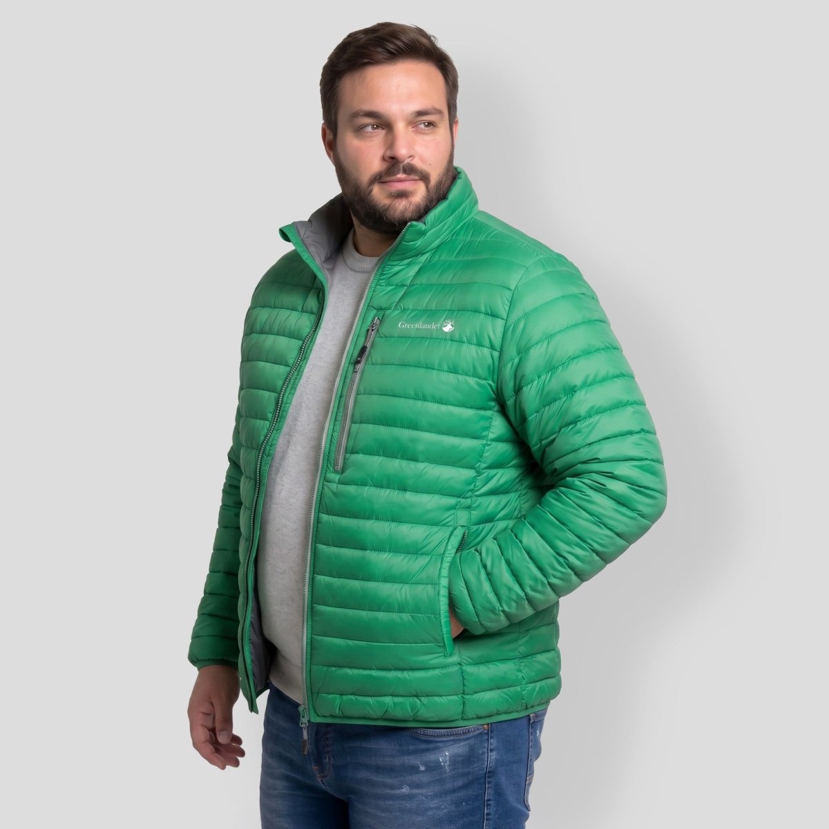 Chamarra Capitonada Empacable Plus Size para Hombre con Capucha Oculta | Greenlander - Greenlander