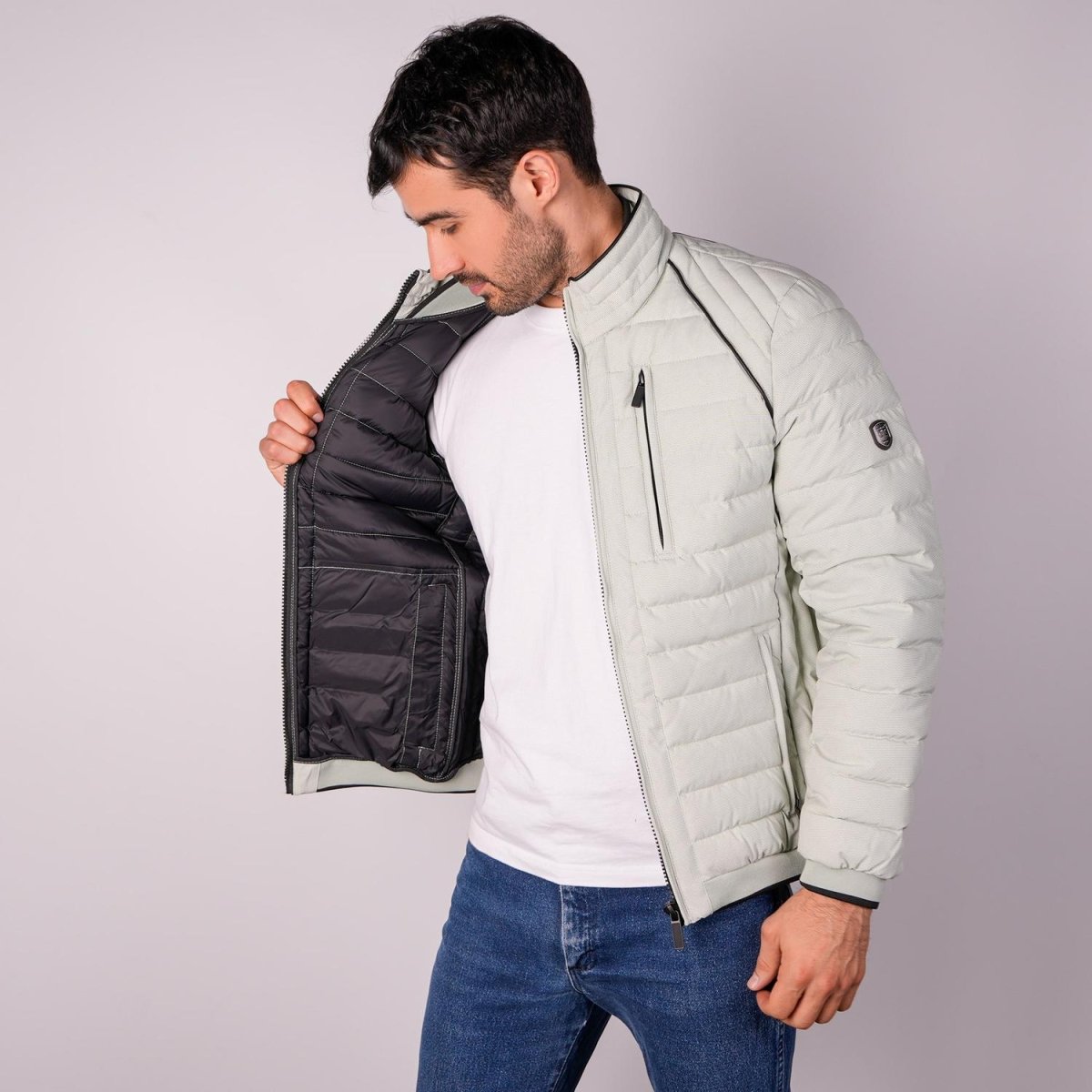 Chamarra capitonada para hombre con bolsa en pecho Greenlander - Greenlander