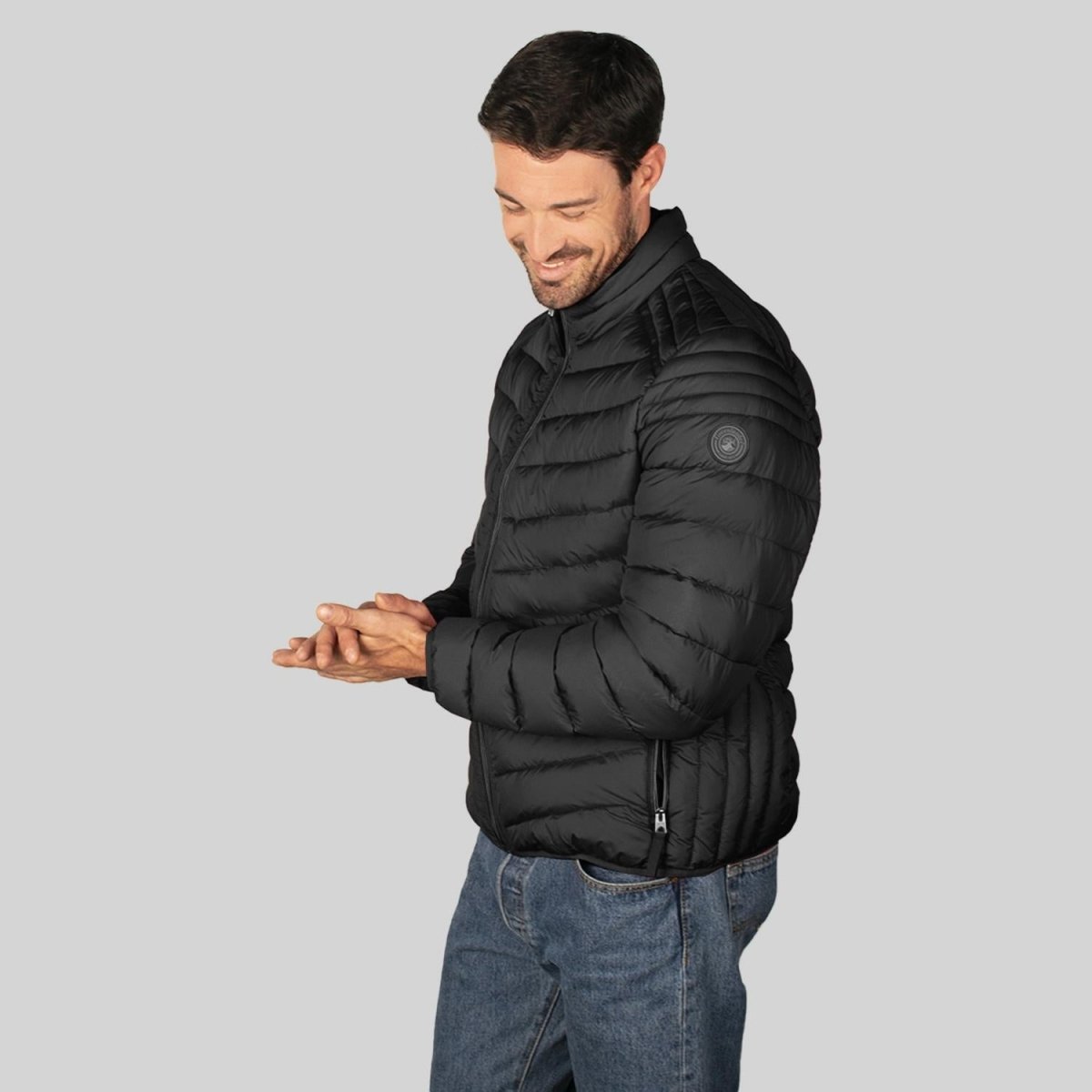 Chamarra Capitonada para hombre con bolsas a los costados y bies elástico Greenlander - Greenlander