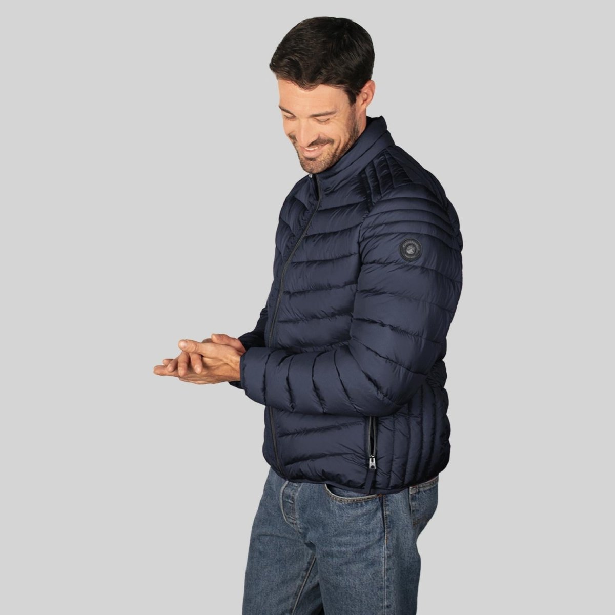 Chamarra Capitonada para hombre con bolsas a los costados y bies elástico Greenlander - Greenlander