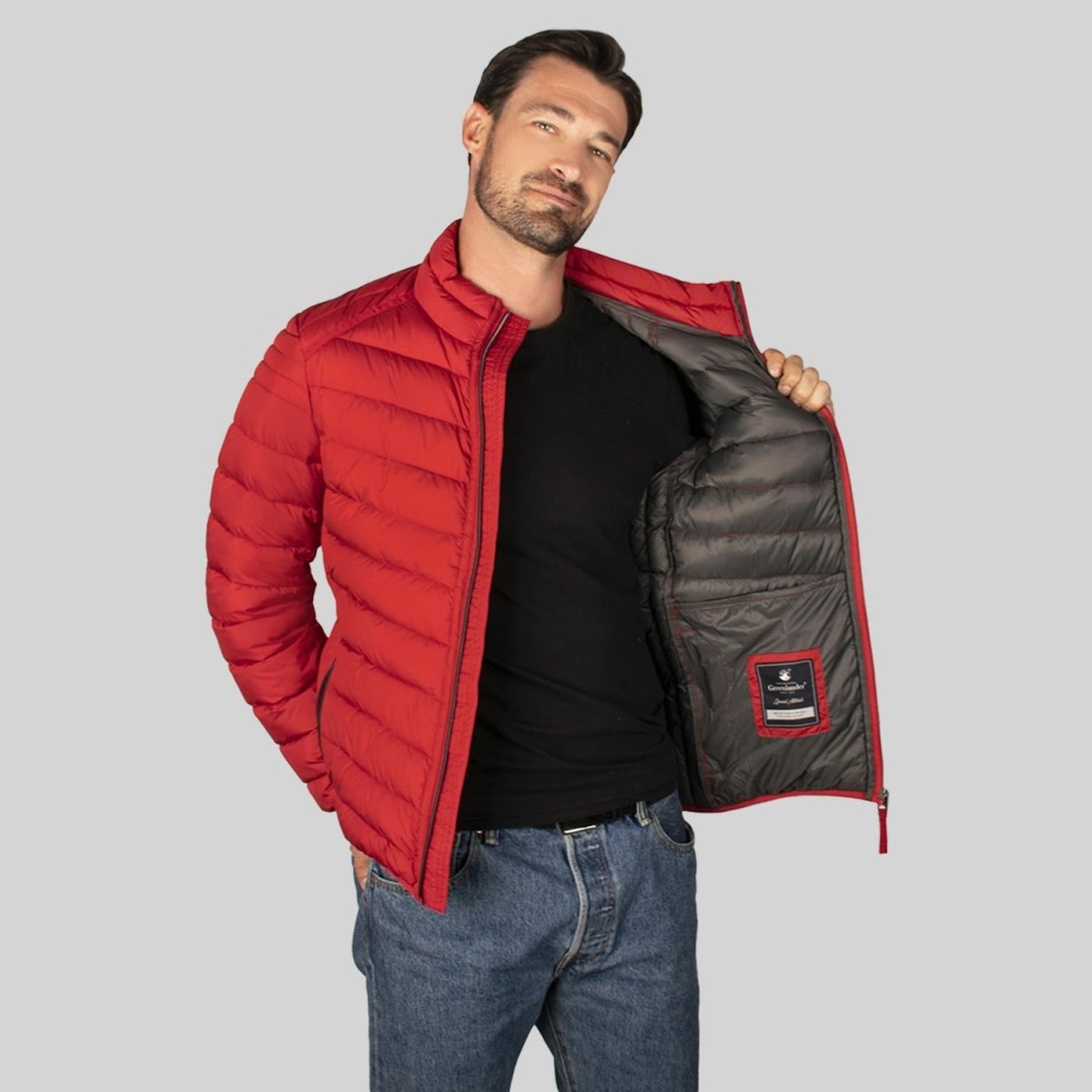 Chamarra Capitonada para hombre con bolsas a los costados y bies elástico Greenlander - Greenlander