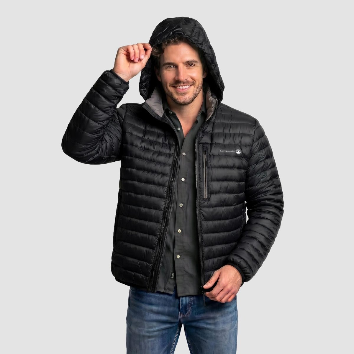 Chamarra capitonada para hombre con bolsillos Greenlander - Greenlander
