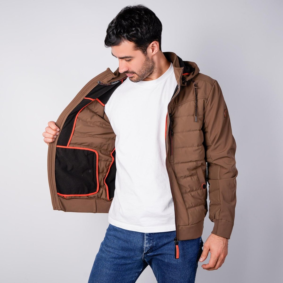 Chamarra capitonada para hombre con gorro desmontable Greenlander - Greenlander