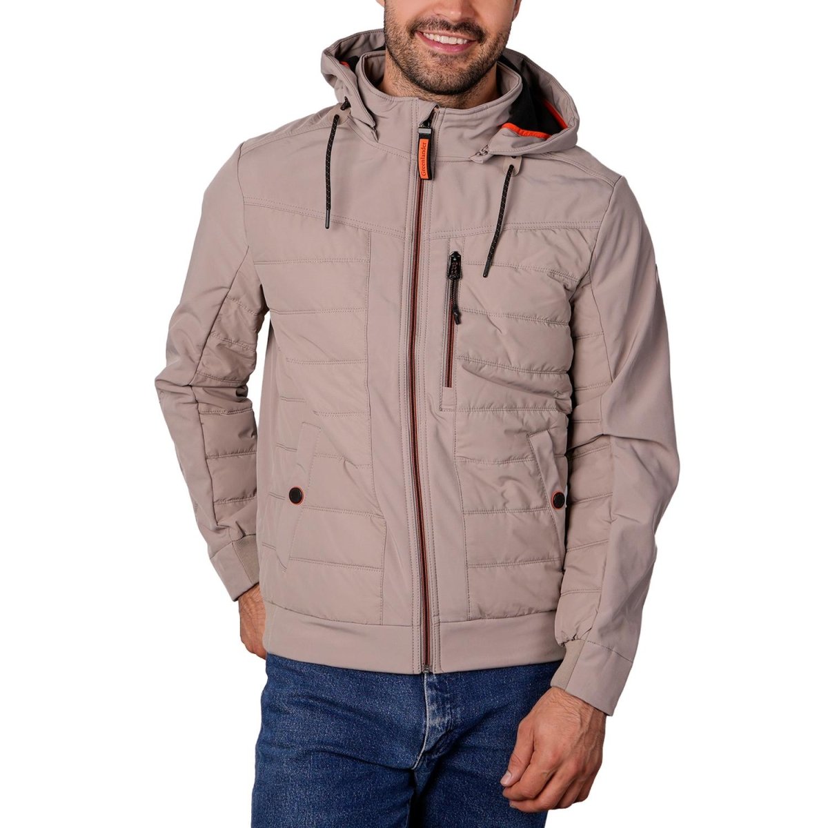 Chamarra capitonada para hombre con gorro desmontable Greenlander - Greenlander