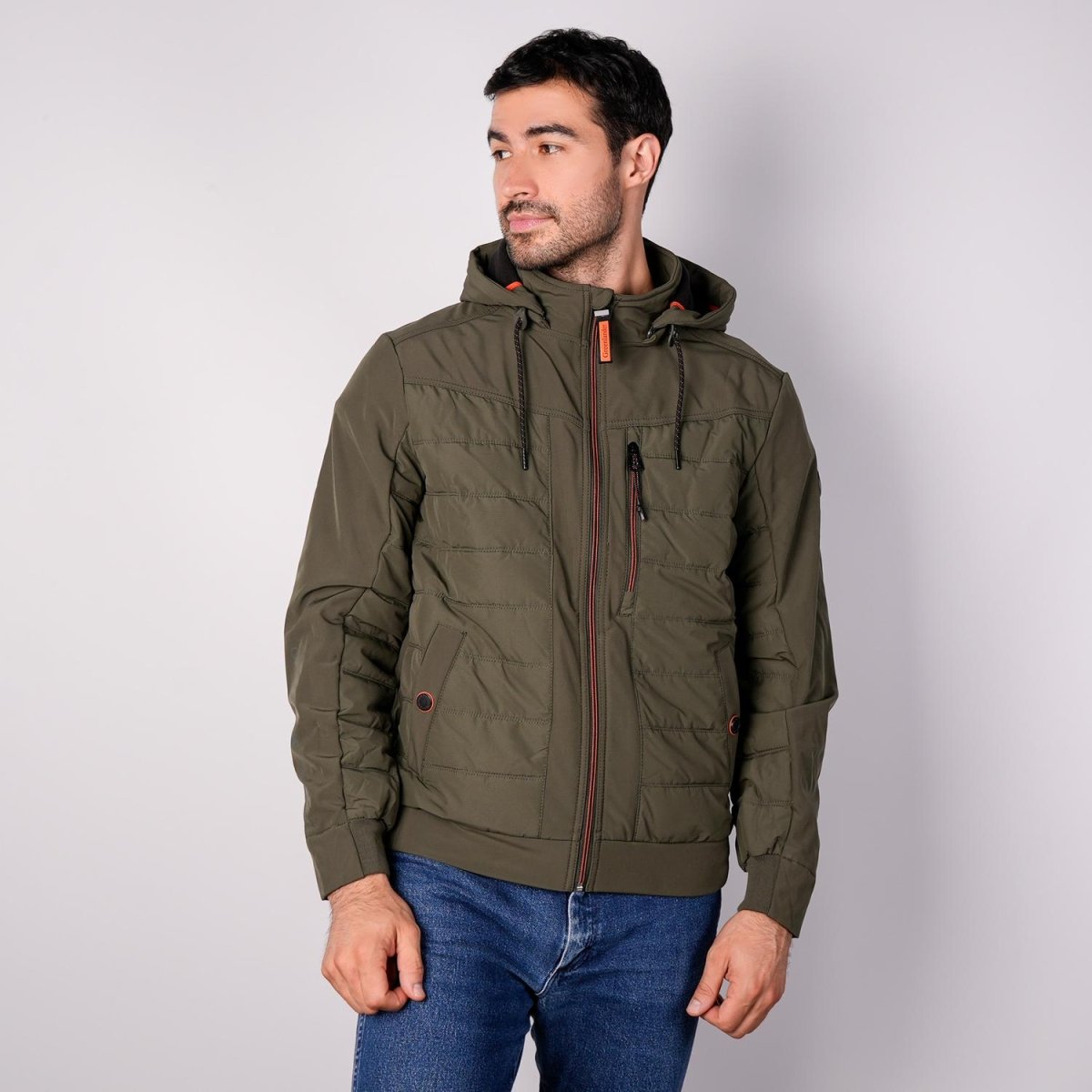 Chamarra capitonada para hombre con gorro desmontable Greenlander - Greenlander