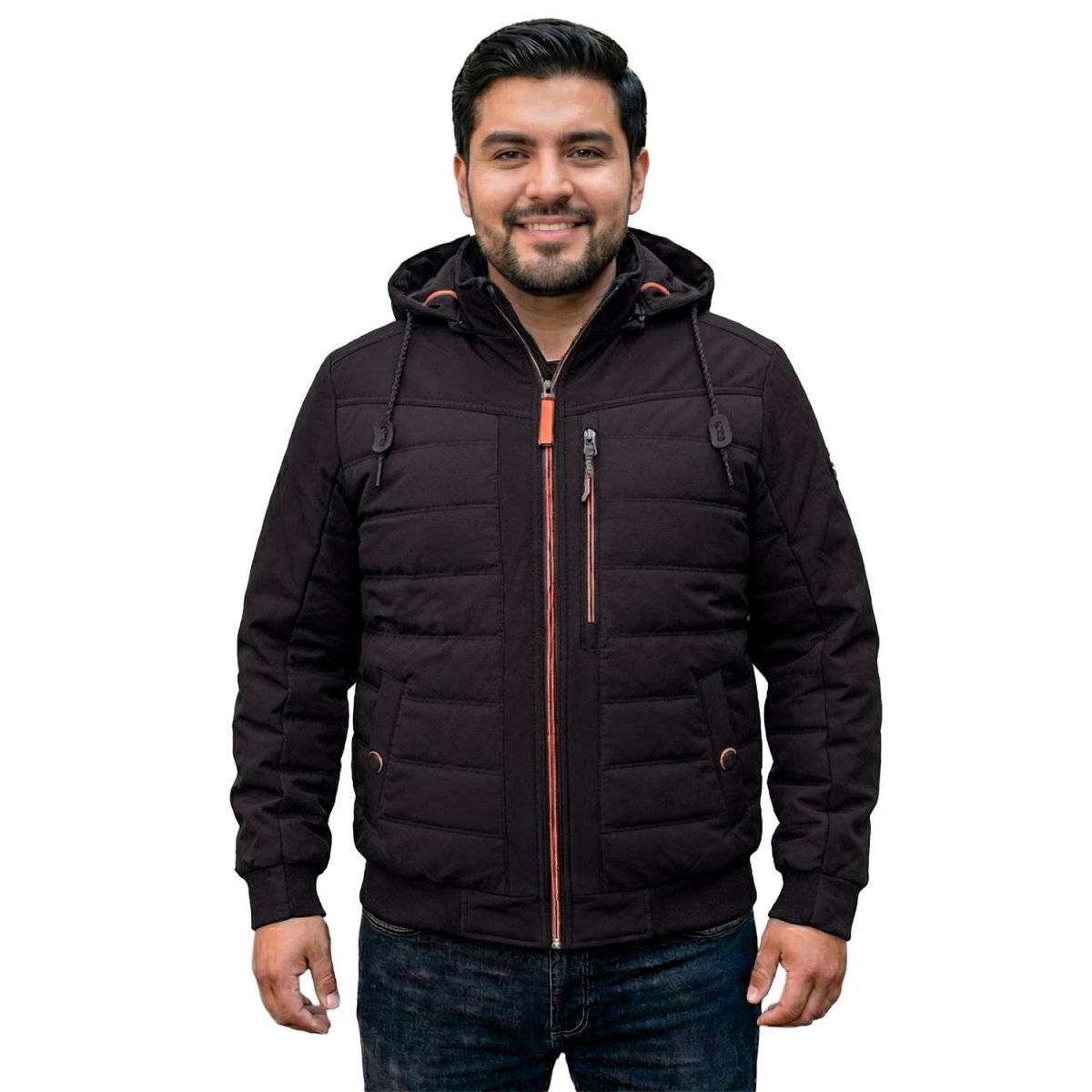 Chamarra capitonada para hombre plus size con gorro desmontable Greenlander - Greenlander