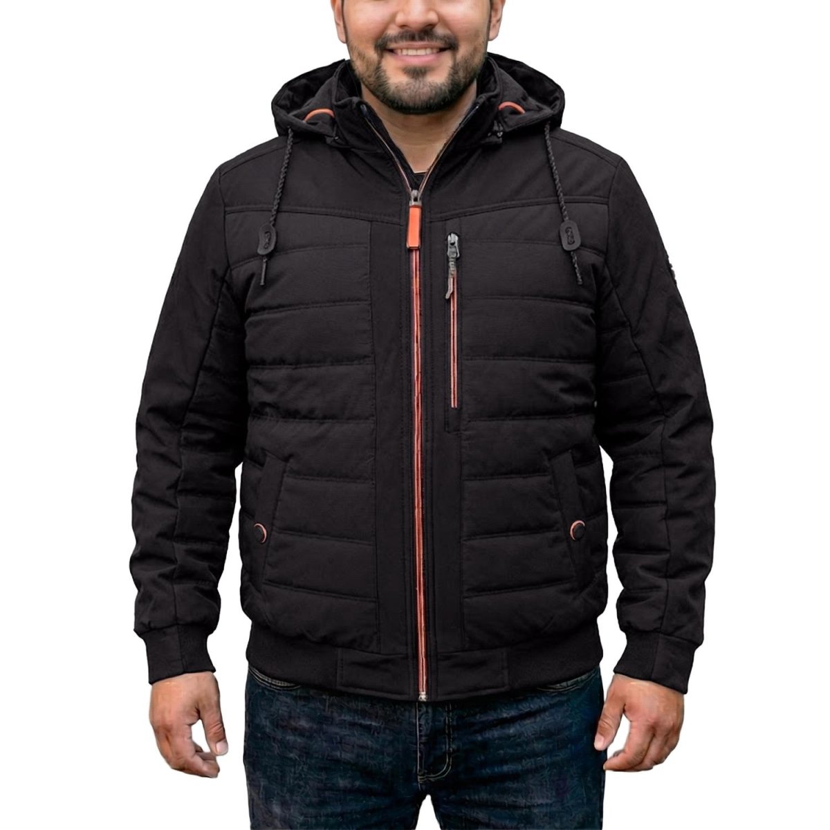 Chamarra capitonada para hombre plus size con gorro desmontable Greenlander - Greenlander