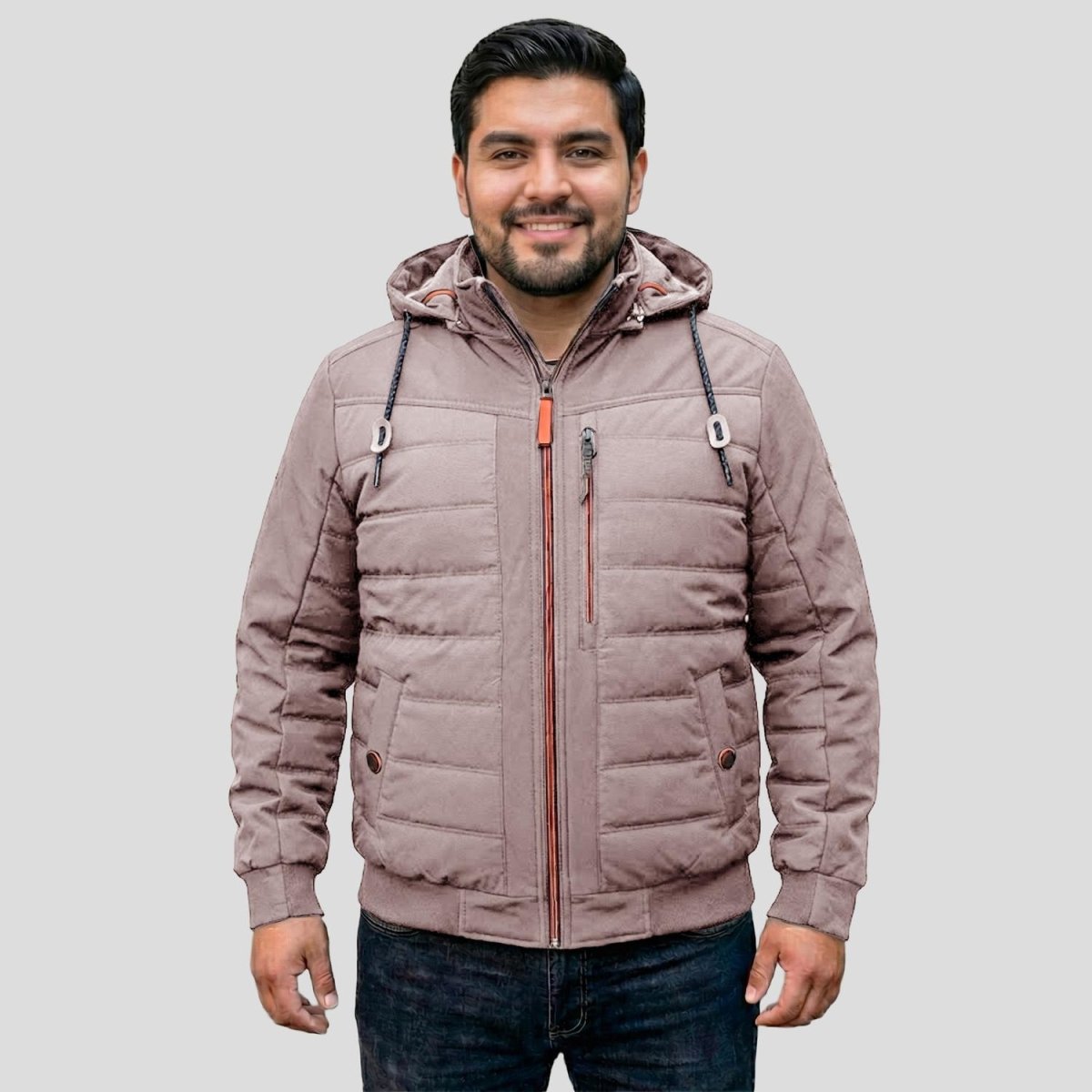 Chamarra capitonada para hombre plus size con gorro desmontable Greenlander - Greenlander