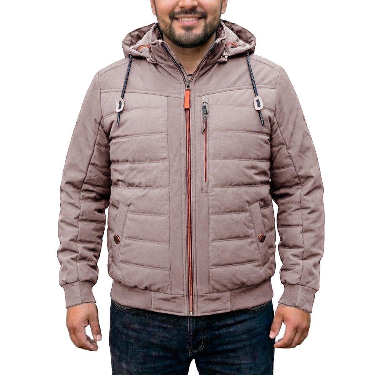 Chamarra capitonada para hombre plus size con gorro desmontable Greenlander - Greenlander