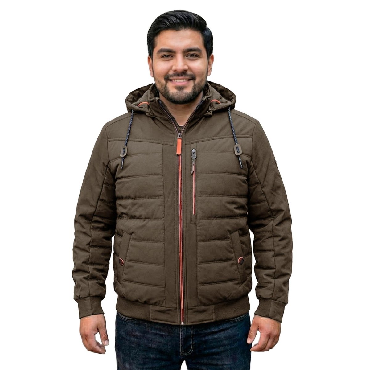 Chamarra capitonada para hombre plus size con gorro desmontable Greenlander - Greenlander