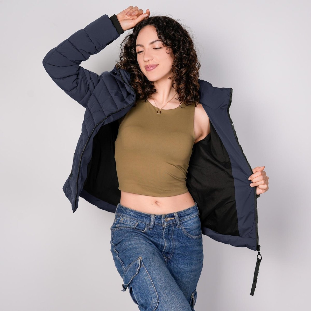 Chamarra capitonada para mujer con capucha desmontable Greenlander - Greenlander