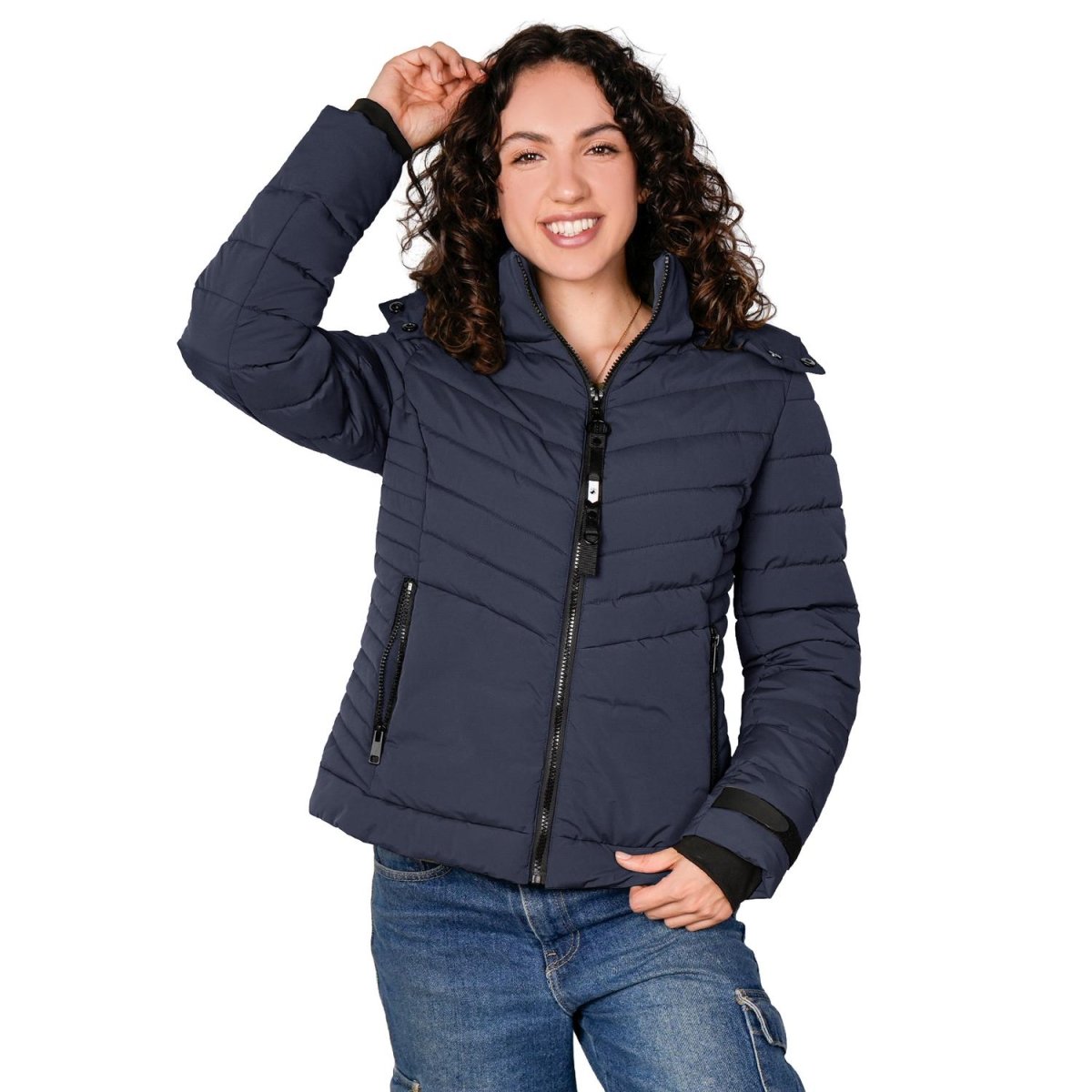 Chamarra capitonada para mujer con capucha desmontable Greenlander - Greenlander