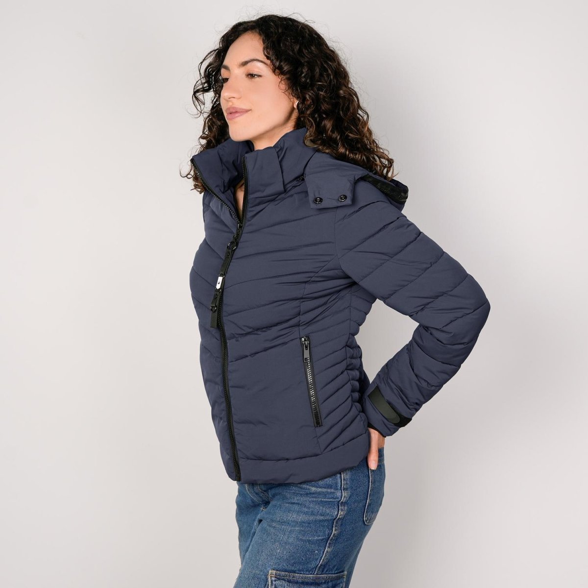 Chamarra capitonada para mujer con capucha desmontable Greenlander - Greenlander