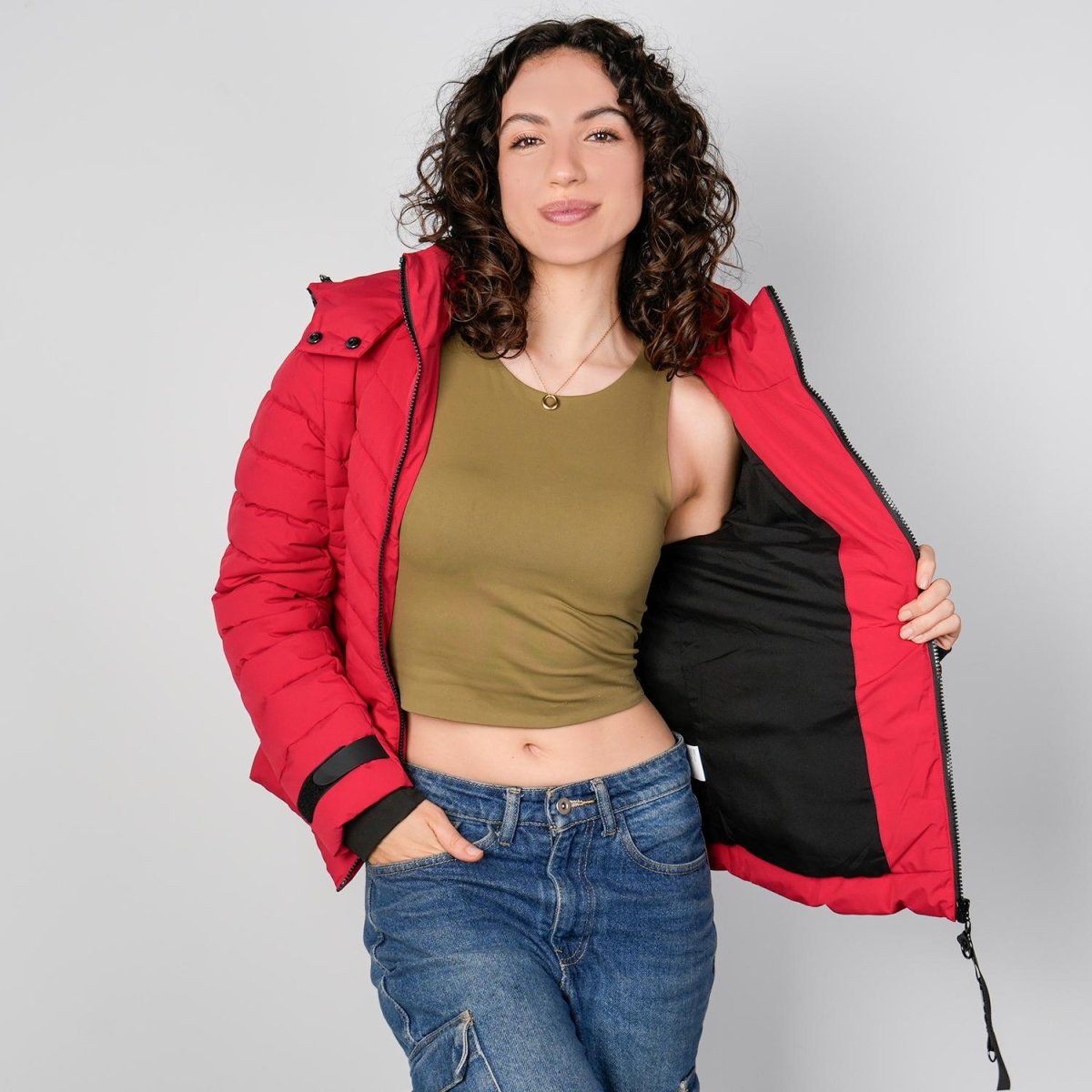 Chamarra capitonada para mujer con capucha desmontable Greenlander - Greenlander