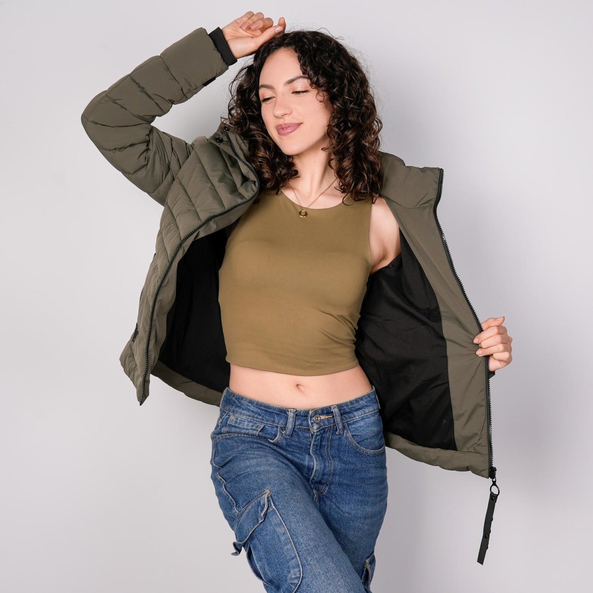 Chamarra capitonada para mujer con capucha desmontable Greenlander - Greenlander