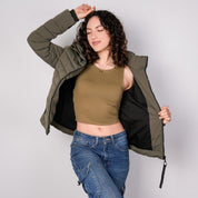 Chamarra capitonada para mujer con capucha desmontable Greenlander - Greenlander