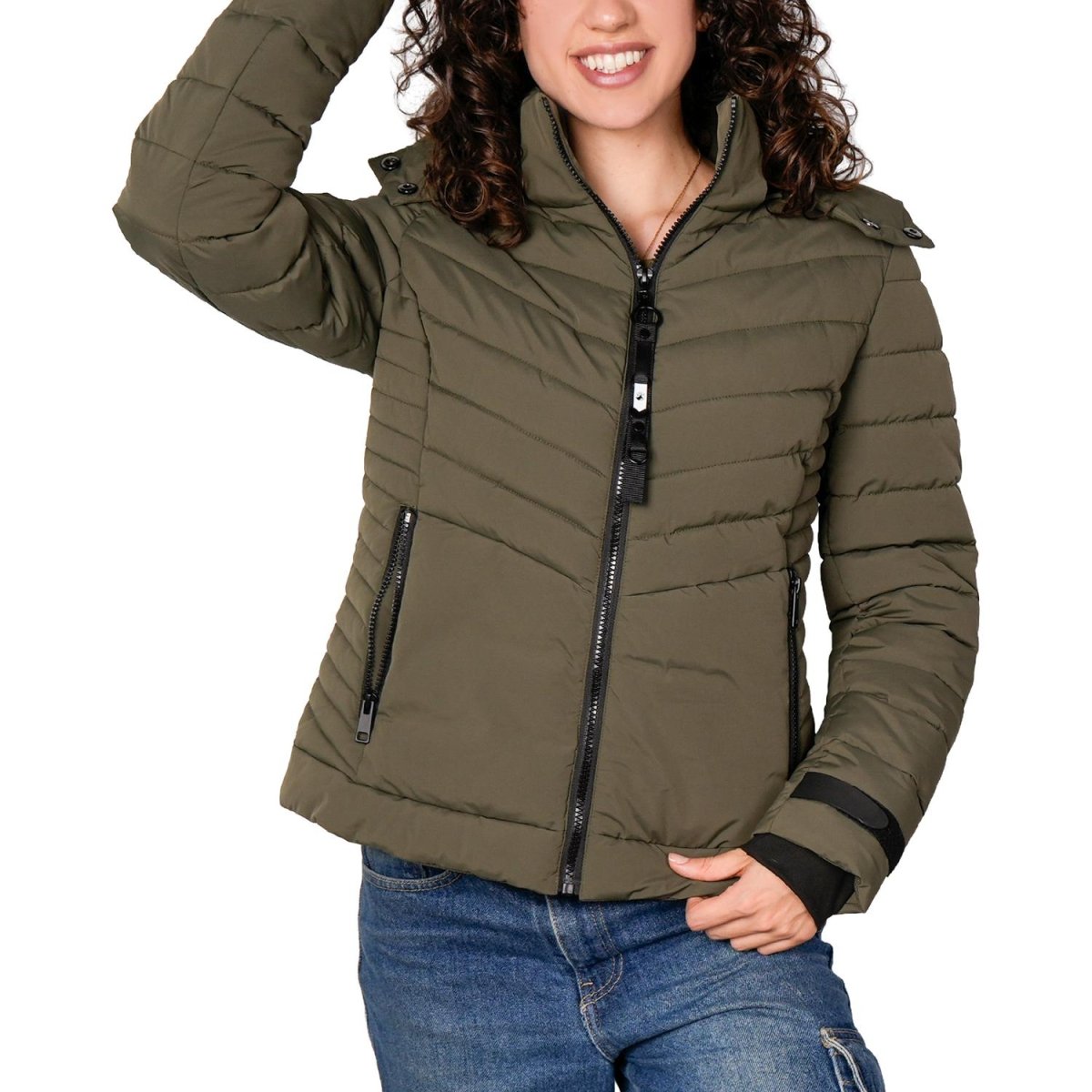 Chamarra capitonada para mujer con capucha desmontable Greenlander - Greenlander